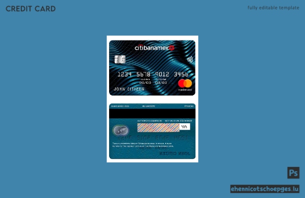 Mexiko Citibanamex Bank Mastercard Beispielvorschau